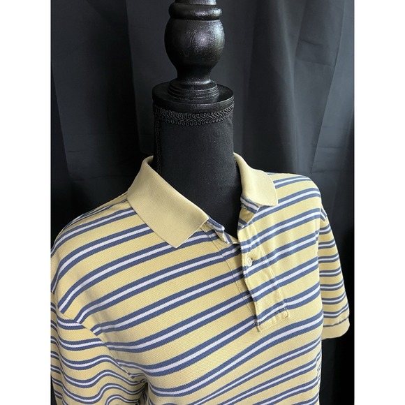 POLO RALPH LAUREN Men's Striped Polo Shirt Size L Classic Fit Preppy‎ Golf Y2K - Picture 3 of 4